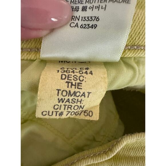 MOTHER The Tomcat Citron High Rise Straight Leg Denim Jeans Size 25 - Picture 8 of 10